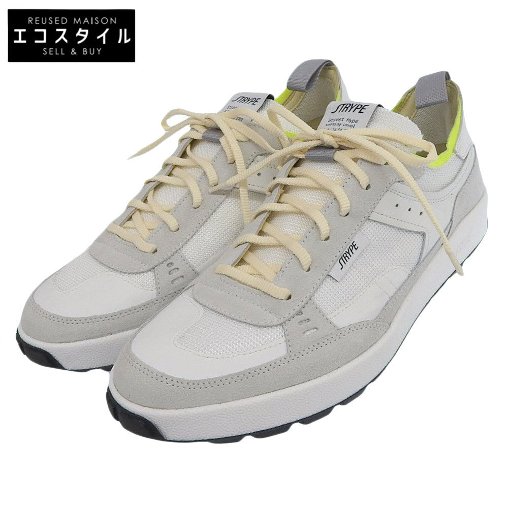 STRYPE ストライプ 新品同様 スニーカー シューズ メンズ ホワイト×グレー 43 40353-CRS-006 シューズ 43
