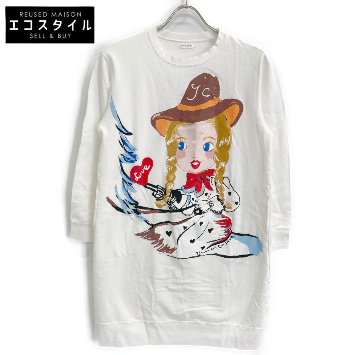 TSUMORI CHISATO ツモリチサト ホワイト UNX541 ワコール製 ルームウェア ウェスタンカウガール トップス M