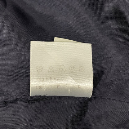 AKRIS アクリス ネイビー シルク フラワー ノーカラージャケット ジャケット 42