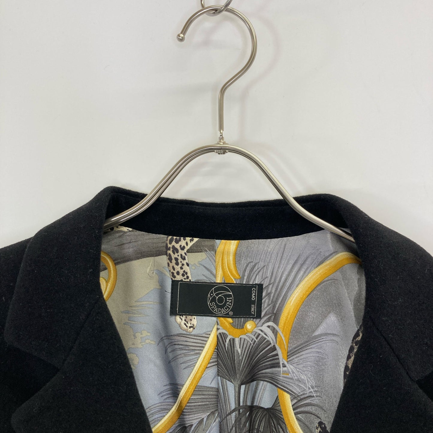 SPADACINI スパダチーニ オリラグ ウール カシゴラ 裏地プリント 3Bジャケット ジャケット 44