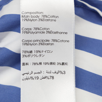 3.1 Phillip lim スリーワンフィリップリム ブルー×ホワイト LS ドレープハンカチカラー トップス 2