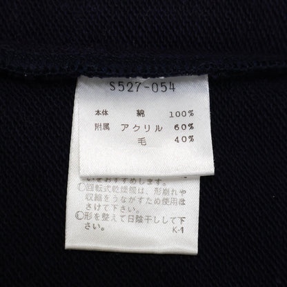 Yves Saint-Laurent イヴサンローラン ﾈｲﾋﾞｰ×ﾋﾟﾝｸ ｺｯﾄﾝ 花柄刺繍 ﾄｯﾌﾟｽ トップス 150