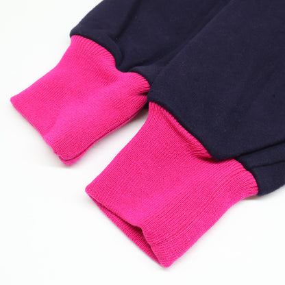 Yves Saint-Laurent イヴサンローラン ﾈｲﾋﾞｰ×ﾋﾟﾝｸ ｺｯﾄﾝ 花柄刺繍 ﾄｯﾌﾟｽ トップス 150