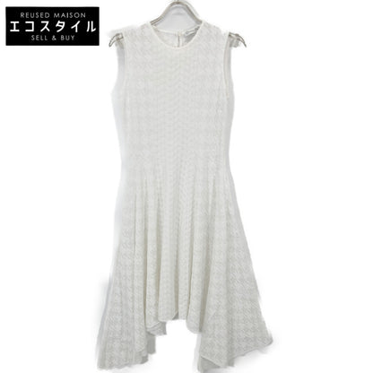 Christian Dior クリスチャンディオール ホワイト 千鳥柄 ノースリーブ ワンピース 4A24611AM533 ワンピース USA6