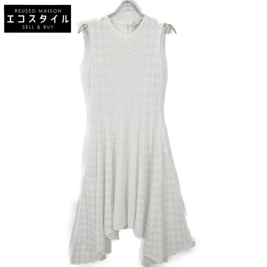 Christian Dior クリスチャンディオール ホワイト 千鳥柄 ノースリーブ ワンピース 4A24611AM533 ワンピース USA6