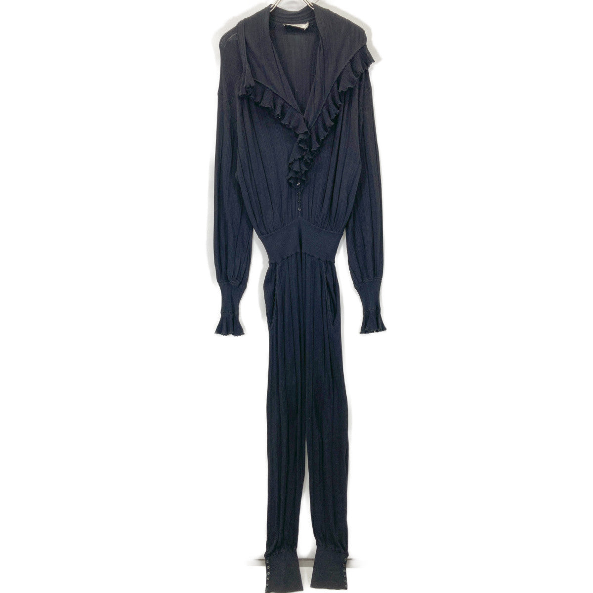 Christian Dior クリスチャンディオール 【国内正規】0H24911AM543 シルク フリル ニット オーバーオール オールインワン F36