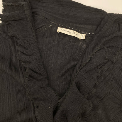 Christian Dior クリスチャンディオール 【国内正規】0H24911AM543 シルク フリル ニット オーバーオール オールインワン F36