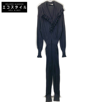 Christian Dior クリスチャンディオール 【国内正規】0H24911AM543 シルク フリル ニット オーバーオール オールインワン F36