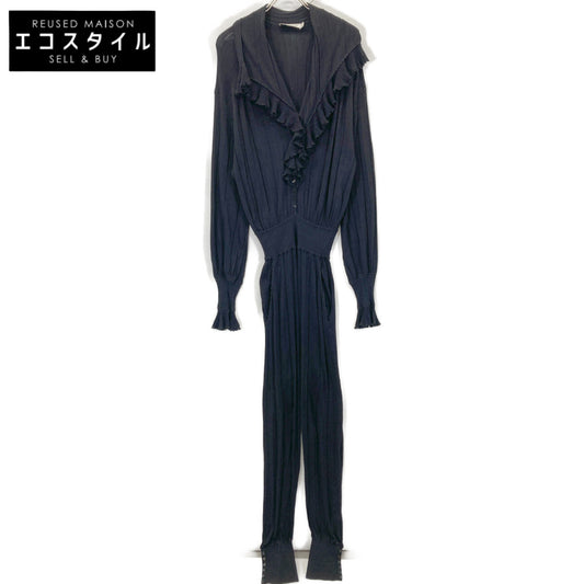 Christian Dior クリスチャンディオール 【国内正規】0H24911AM543 シルク フリル ニット オーバーオール オールインワン F36