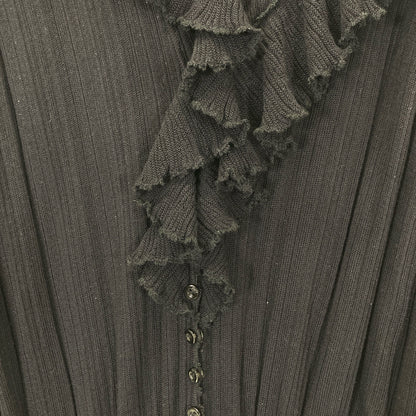 Christian Dior クリスチャンディオール 【国内正規】0H24911AM543 シルク フリル ニット オーバーオール オールインワン F36