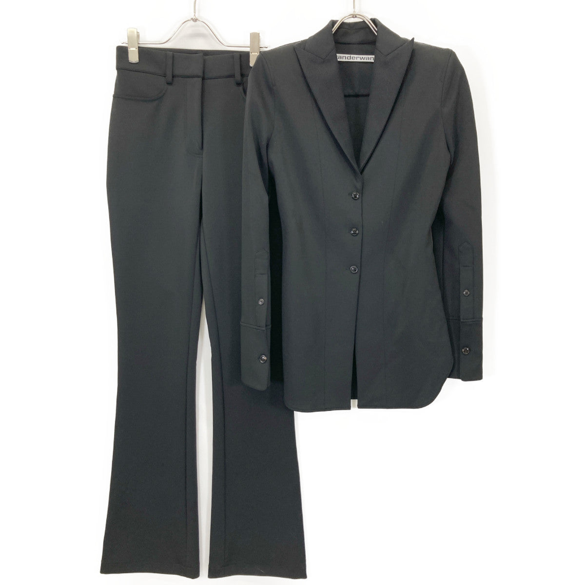 ALEXANDER WANG アレキサンダーワン 【美品】ボンディング ストレッチ ロングジャケット/パンツ スーツ セットアップ 2