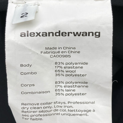 ALEXANDER WANG アレキサンダーワン 【美品】ボンディング ストレッチ ロングジャケット/パンツ スーツ セットアップ 2