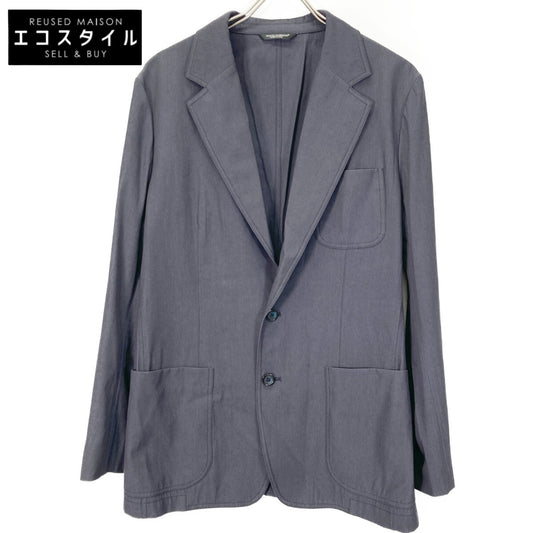 DOLCE&GABBANA ドルチェアンドガッバーナ G2FIS5T ﾈｲﾋﾞｰ ｳｰﾙ DGﾎﾞﾀﾝ ﾃｰﾗｰﾄﾞｼﾞｬｹｯﾄ ジャケット 48