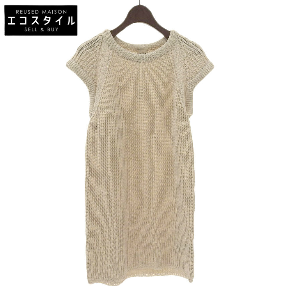 TOD'S トッズ 美品 コットン ニット ベスト レディース アイボリー XS 23年 X8WC1488070 VWA ベスト XS