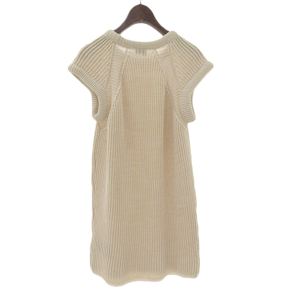 TOD'S トッズ 美品 コットン ニット ベスト レディース アイボリー XS 23年 X8WC1488070 VWA ベスト XS