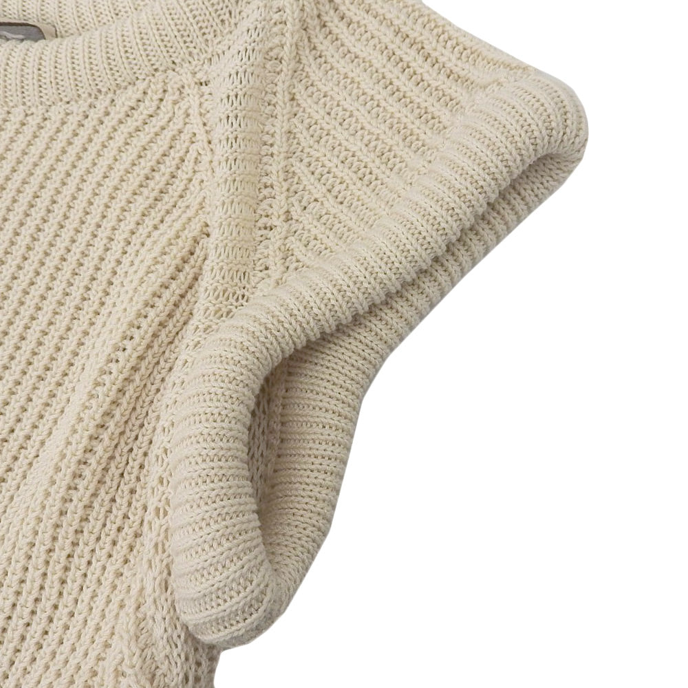 TOD'S トッズ 美品 コットン ニット ベスト レディース アイボリー XS 23年 X8WC1488070 VWA ベスト XS