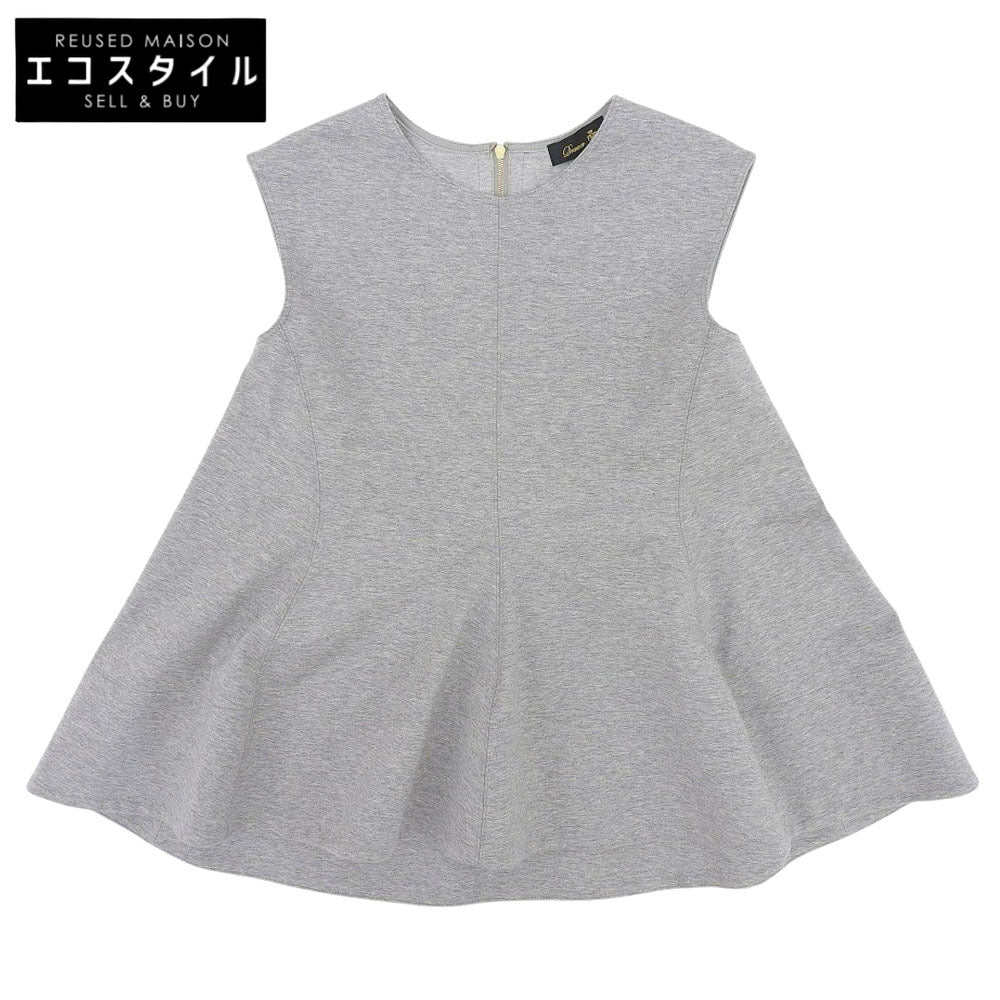 DRAWER ドゥロワー 美品 バックジップノースリーブブラウス トップス レディース グレー 1 M.SUMMER2 トップス 1
