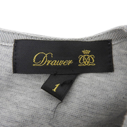 DRAWER ドゥロワー 美品 バックジップノースリーブブラウス トップス レディース グレー 1 M.SUMMER2 トップス 1