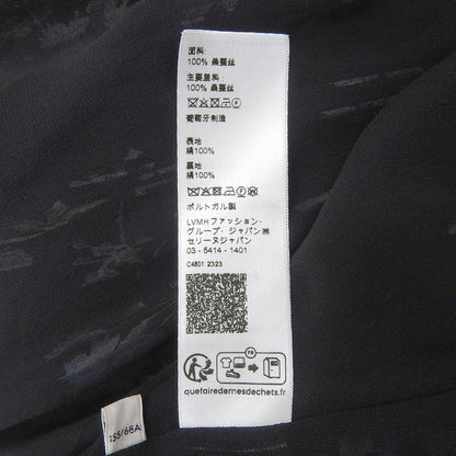 CELINE セリーヌ 美品 シルク フラワー シアー プリーツスカート レディース ブラック 36 2J369800T.96NB スカート 36