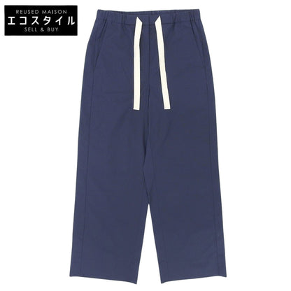 S MaxMara エスマックスマーラ 美品 コットン ポプリン パンツ ボトムス レディース ネイビー 34 24191310236 23年 ボトムス 34