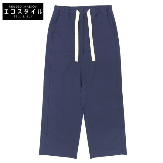 S MaxMara エスマックスマーラ 美品 コットン ポプリン パンツ ボトムス レディース ネイビー 34 24191310236 23年 ボトムス 34