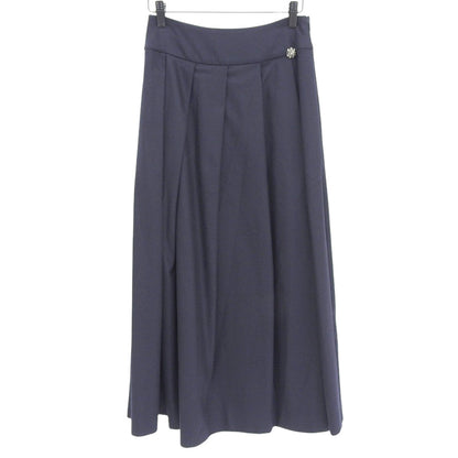 S MaxMara エスマックスマーラ 美品 ウール フレア スカート レディース ネイビー 36 23910606336 23年 スカート 36