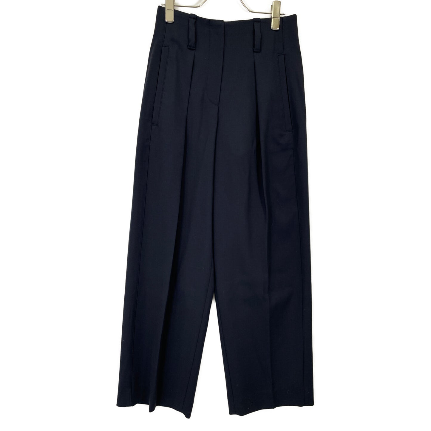 BRUNELLO CUCINELLI ブルネロクチネリ ﾈｲﾋﾞｰ 23年 MP097P8239 ﾓﾆｰﾚ装飾 1P ﾃｰﾊﾟｰﾄﾞ ﾊﾟﾝﾂ ボトムス 36