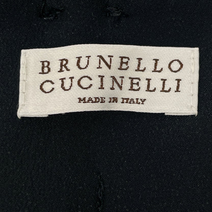 BRUNELLO CUCINELLI ブルネロクチネリ ﾈｲﾋﾞｰ 23年 MP097P8239 ﾓﾆｰﾚ装飾 1P ﾃｰﾊﾟｰﾄﾞ ﾊﾟﾝﾂ ボトムス 36