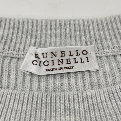 BRUNELLO CUCINELLI ブルネロクチネリ グレー 21年 MI9197700JAP フロントZIP ニット トップス トップス S
