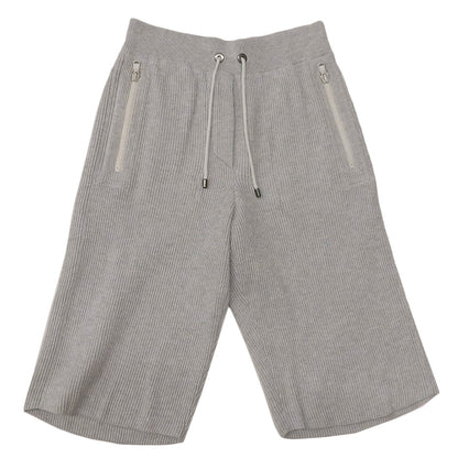 BRUNELLO CUCINELLI ブルネロクチネリ 美品 コットン ニット リブ編み ハーフ パンツ ボトムス レディース グレー XXS 21年 MI9197799JAP ボトムス XXＳ