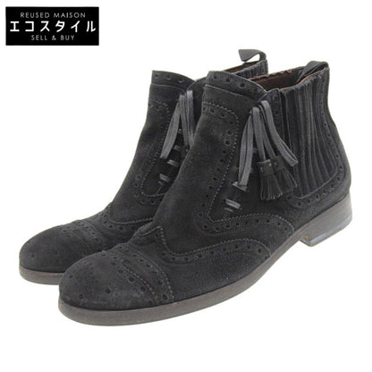 DOLCE&GABBANA ドルチェアンドガッバーナ スエード ウィングチップ ブーツ シューズ レディース 黒 ブラック 6 1/2 5284 シューズ 6.5