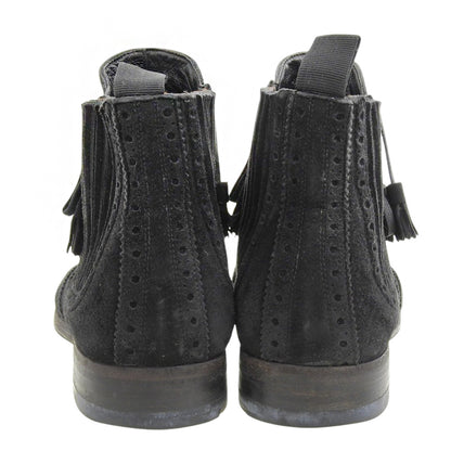 DOLCE&GABBANA ドルチェアンドガッバーナ スエード ウィングチップ ブーツ シューズ レディース 黒 ブラック 6 1/2 5284 シューズ 6.5