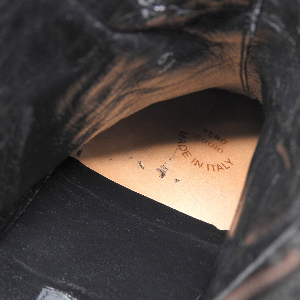 DOLCE&GABBANA ドルチェアンドガッバーナ スエード ウィングチップ ブーツ シューズ レディース 黒 ブラック 6 1/2 5284 シューズ 6.5