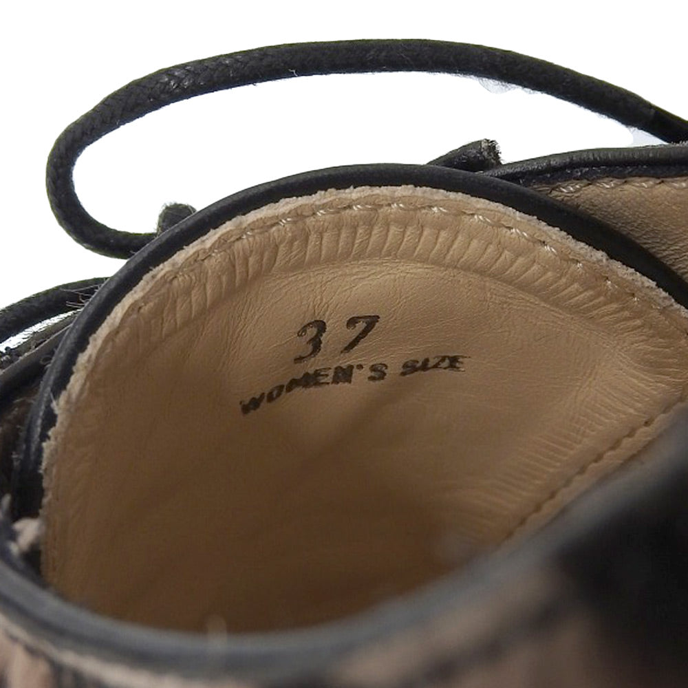 TOD'S トッズ 美品 レオパード ハラコ シングル モンクシューズ レディース ブラウン系 37 シューズ 37