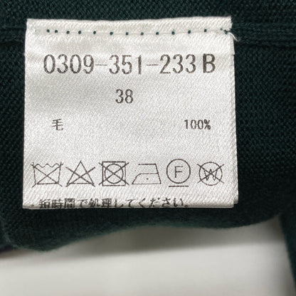 SOV. ソブ ダブルスタンダード 23年製 ｸﾞﾘｰﾝ ﾒﾘﾉｳｰﾙﾆｯﾄｶｰﾃﾞｨｶﾞﾝ トップス 38