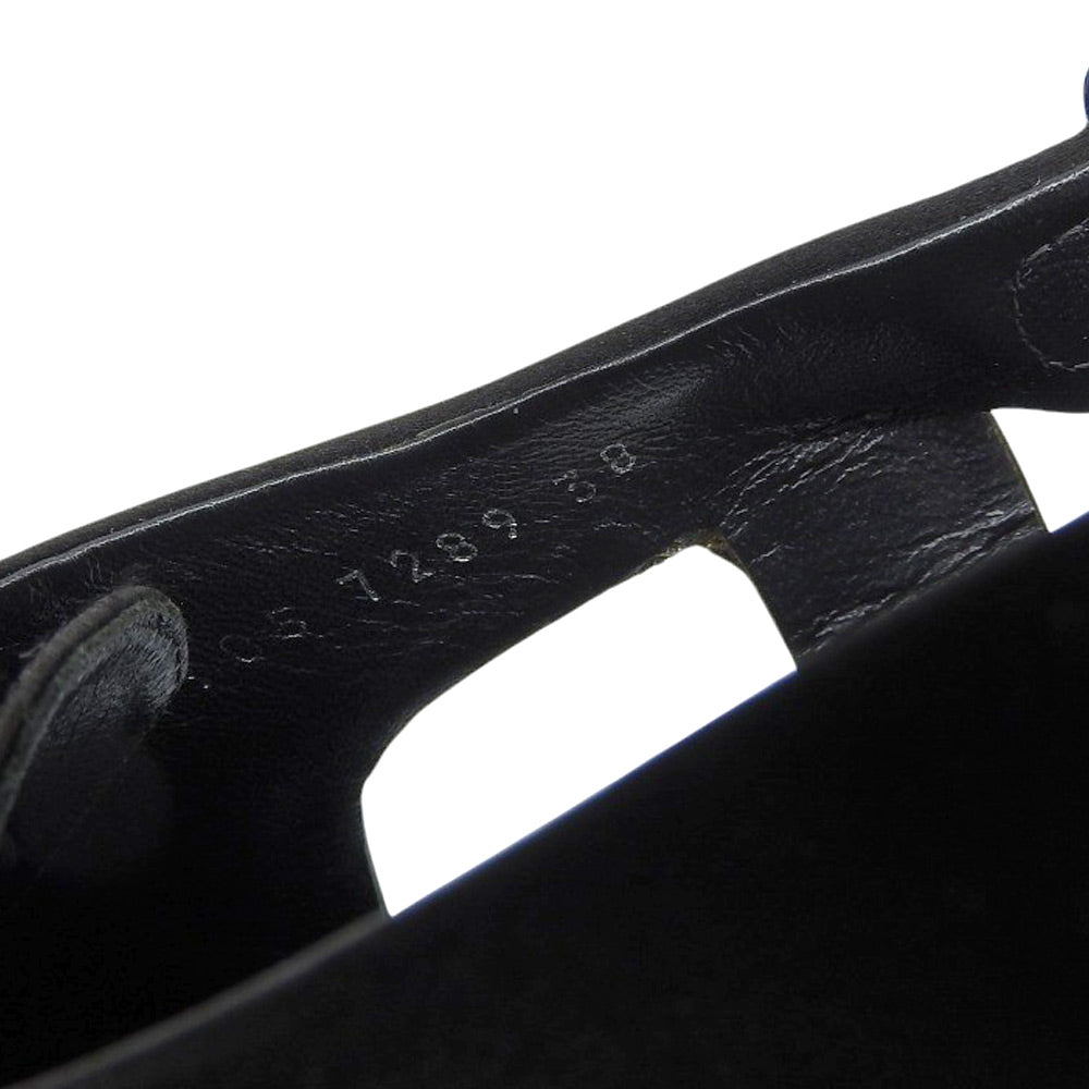 Sergio Rossi セルジオロッシ 美品 サテン レースアップ ヒールパンプス レディース ブラック 38 シューズ 38