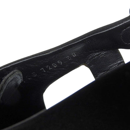 Sergio Rossi セルジオロッシ 美品 サテン レースアップ ヒールパンプス レディース ブラック 38 シューズ 38