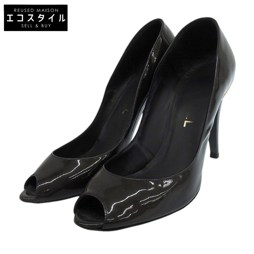 CHANEL シャネル パテント ココマーク ラウンドトゥ パンプス レディース ブラック系 38 シューズ 38