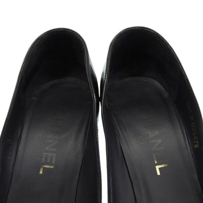CHANEL シャネル パテント ココマーク ラウンドトゥ パンプス レディース ブラック系 38 シューズ 38
