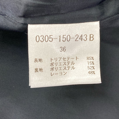 SOV. ソブ ダブルスタンダード 【美品/24年製】0305150243 ジョーゼットノーカラー ロングジレ/ ジャケット 36