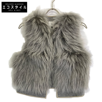 SOV. ソブ ダブルスタンダード 【美品】0305-410-233 ホワイトラクーン ファー ベスト 36