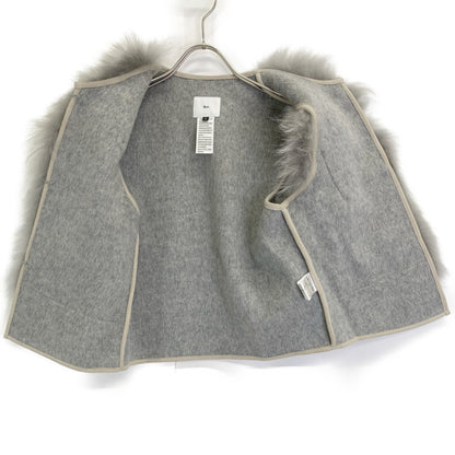 SOV. ソブ ダブルスタンダード 【美品】0305-410-233 ホワイトラクーン ファー ベスト 36