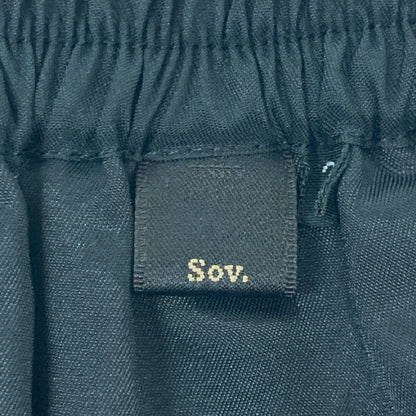 SOV. ソブ ダブルスタンダード 25年製 ネイビー GINGHAM CHECK FLARED SKIRT スカート 36