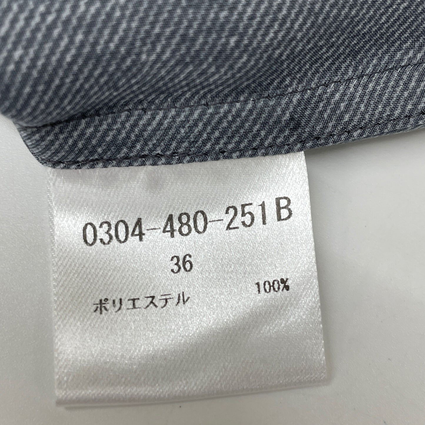 SOV. ソブ ダブルスタンダード 25年製 ｸﾞﾚｰ ｻﾃﾝﾃﾞﾆﾑﾌﾟﾘﾝﾄｸﾛｯﾌﾟﾄﾞｼｬﾂ トップス 36