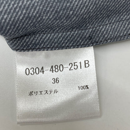 SOV. ソブ ダブルスタンダード 25年製 ｸﾞﾚｰ ｻﾃﾝﾃﾞﾆﾑﾌﾟﾘﾝﾄｸﾛｯﾌﾟﾄﾞｼｬﾂ トップス 36