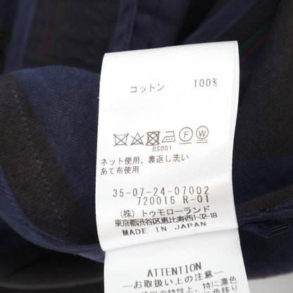 BACCA バッカ ﾌﾞﾙｰ ｷｬﾝﾊﾞｽﾁｪｯｸ ﾎﾞﾚﾛｼﾞｬｹｯﾄ ジャケット 36