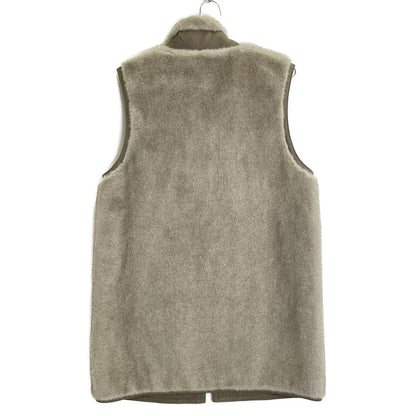 DAMAcollection ダーマコレクション ｸﾞﾚｰ ﾌｪｲｸﾌｧｰ ZIP ﾛﾝｸﾞ ﾍﾞｽﾄ ベスト L