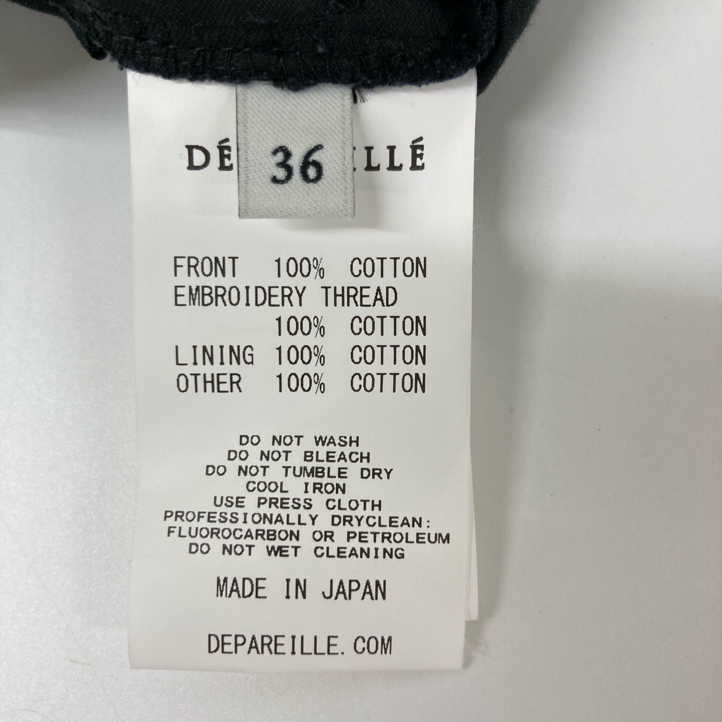 DPAREILL デパリエ B1142AFP077 ブラック レース コットンエンブロイダリーパンツ ボトムス 36