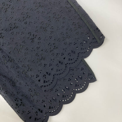 DPAREILL デパリエ B1142AFP077 ブラック レース コットンエンブロイダリーパンツ ボトムス 36