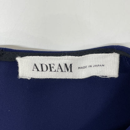 ADEAM アディアム 美品 42388 裾シフォンプリーツ ノースリーブ チュニック ワンピース S